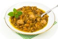Vegetable lentil soup with meatballs Royalty Free Stock Photo