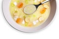 Vegetable letter soup Royalty Free Stock Photo