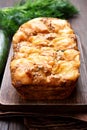 Vegetable loaf with zucchini, carrot and cheese Royalty Free Stock Photo