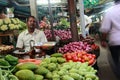 Vegetable market in Kanchipuram,Tamil Nadu,India. Royalty Free Stock Photo