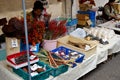 Vegetable market stall at morning market in the old town of Hida Takayama, Japan