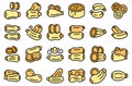 Vegetable marrow icons set vector flat