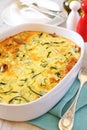 Vegetable marrow squash casserole with cheese and shallot Royalty Free Stock Photo