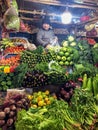 Vegetable merchant in Dhaka, Bangladesh