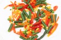 Vegetable Mixture Of Green Beans, Corn, Bell Peppers And Carrots