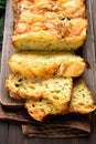 Vegetable moist bread with zucchini, cheese, eggs Royalty Free Stock Photo