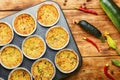 Vegetable muffins with zucchini