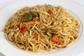 Vegetable noodles dinner plate