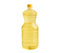 Vegetable oil bottle isolated on white background with clipping path Royalty Free Stock Photo