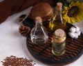 vegetable oil from cotton, flax and coconut