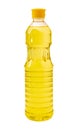 Vegetable oil in plastic bottle with clipping path isolated on a white background Royalty Free Stock Photo