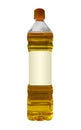 Vegetable oil in plastic bottle isolated Royalty Free Stock Photo