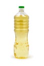 Vegetable oil in plastic bottle isolated Royalty Free Stock Photo