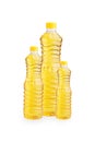 Vegetable oil plastic bottle isolated on white background Royalty Free Stock Photo