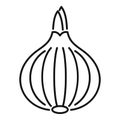 Vegetable onion icon, outline style Royalty Free Stock Photo