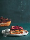 Vegetable rainbow lasagne Royalty Free Stock Photo