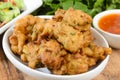 Vegetable Pakora or Onion Bhajis Royalty Free Stock Photo