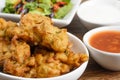 Vegetable Pakora or Onion Bhajis Royalty Free Stock Photo