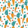 Vegetable pattern. Hand-drawn seamless pattern