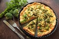 Vegetable pie with broccoli Royalty Free Stock Photo
