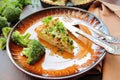 Vegetable pie with broccoli Royalty Free Stock Photo