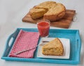 Vegetable pie of oat flour and cheese a glass of tomato juice Royalty Free Stock Photo