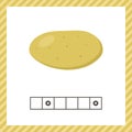 Vegetable. Potato. Educational logic worksheet for preschool and school age. Guess the word