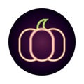 Vegetable pumpkin season fresh neon icon style