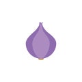 Vegetable purple onion flat style icon