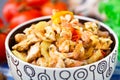 Vegetable ragout with chicken brests Royalty Free Stock Photo