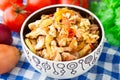 Vegetable ragout with chicken brests Royalty Free Stock Photo