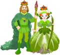 Vegetable the Royal Couple Royalty Free Stock Photo