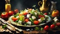 vegetable salad with Balkan cheese