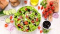 Vegetable salad with cheese,tomato Royalty Free Stock Photo