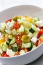 Vegetable salad with feta cheese Royalty Free Stock Photo