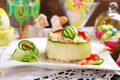 Vegetable salad with mayonnaise and cucumber for easter Royalty Free Stock Photo