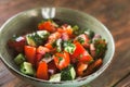 Vegetable salad from pepper, tomato and cucumber Royalty Free Stock Photo