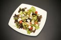 Vegetable salad on white plate Royalty Free Stock Photo