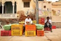 Vegetable salesman in India