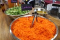 vegetable sample on a healthy salad bar Royalty Free Stock Photo