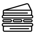 Vegetable sandwich icon, outline style