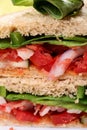 Vegetable sandwitch verticle cut