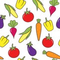 Vegetable seamless background.