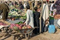 Vegetable selling stalls sunday market Peshawar Royalty Free Stock Photo