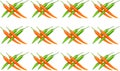 Vegetable set pattern four pod chilli pepper green red icon many cells on a white background design