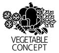 Vegetable Sign Label Icon Concept