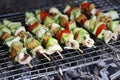 Vegetable vegan skewers