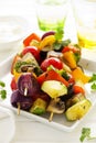 Vegetable Skewers (ratatouille) Royalty Free Stock Photo