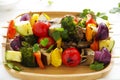 Vegetable Skewers (ratatouille) Royalty Free Stock Photo