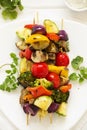 Vegetable Skewers (ratatouille) Royalty Free Stock Photo